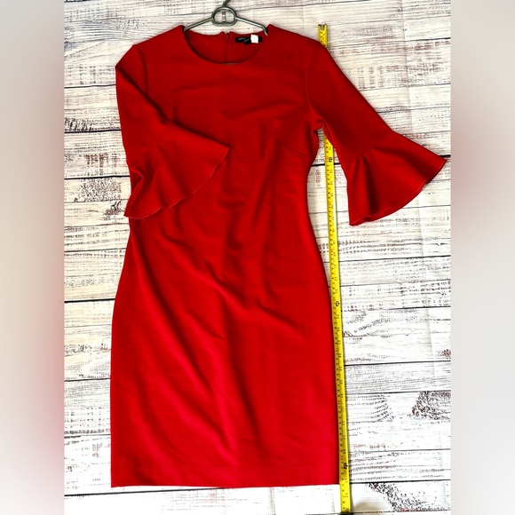 Banana Republic Red Flare Sleeve Dress - Picture 1 of 5